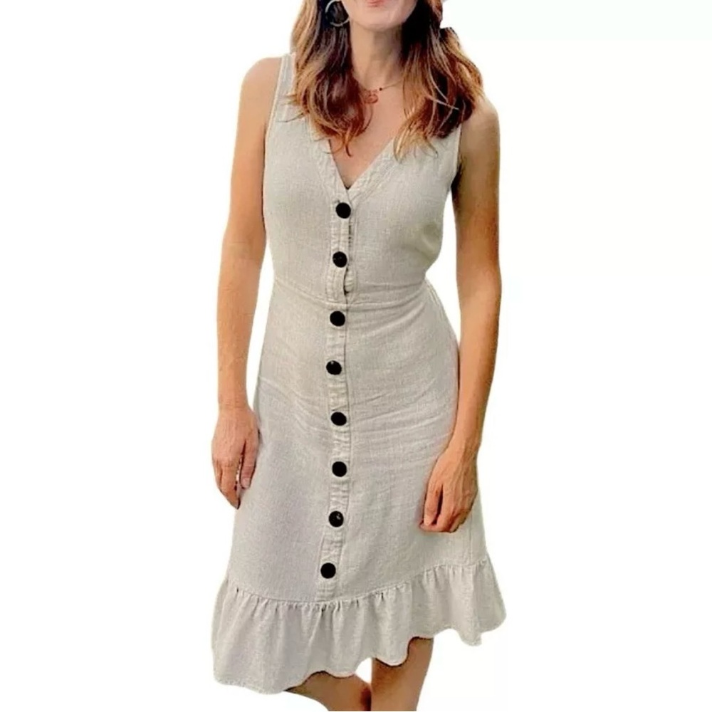 NWT Monteau Los Angeles Linen blend dress Size XL